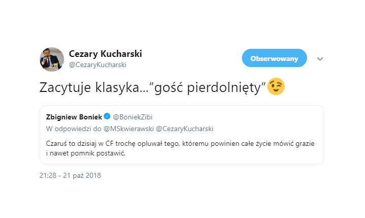 Kucharski MOCNO o tweecie Bońka